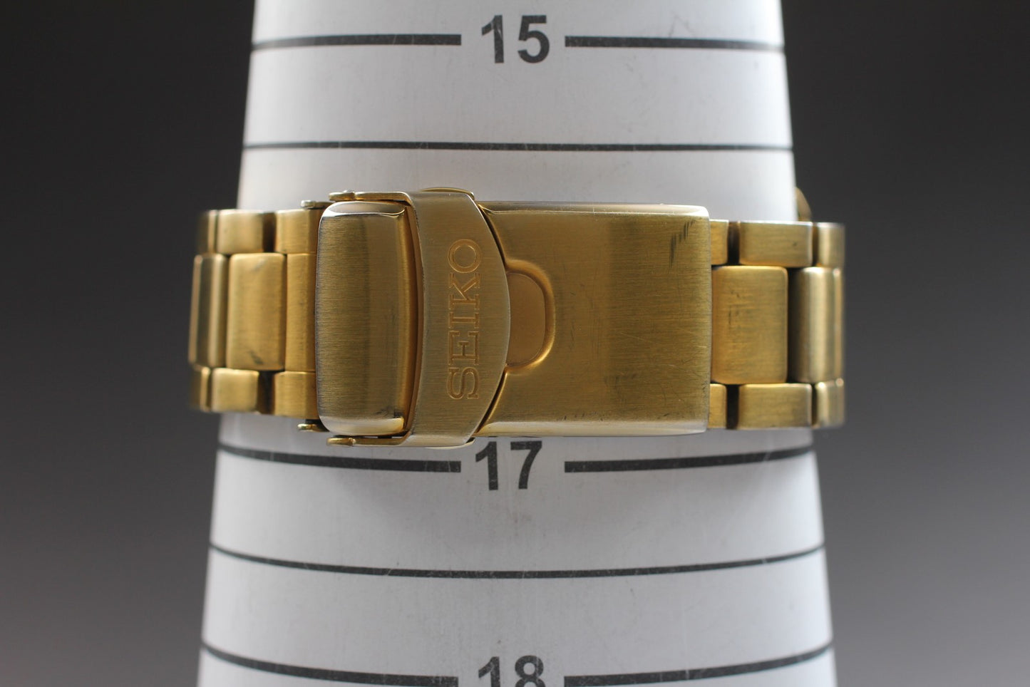 Near MINT w/ Box Seiko 5 Sports 7S36-03C0 Automatic Day/Date Gold Men's Watch