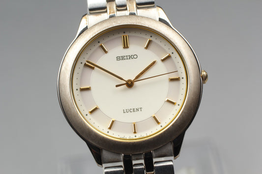1986年製 [N MINT / 新品電池] セイコー ルーセント 7N21-0030 クォーツ レディース腕時計 日本製