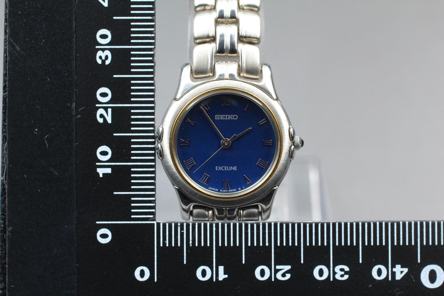 1994年製 [N MINT] セイコー エクセリーヌ HAQ 2J31-0010 ブルー クォーツ レディース腕時計 日本製