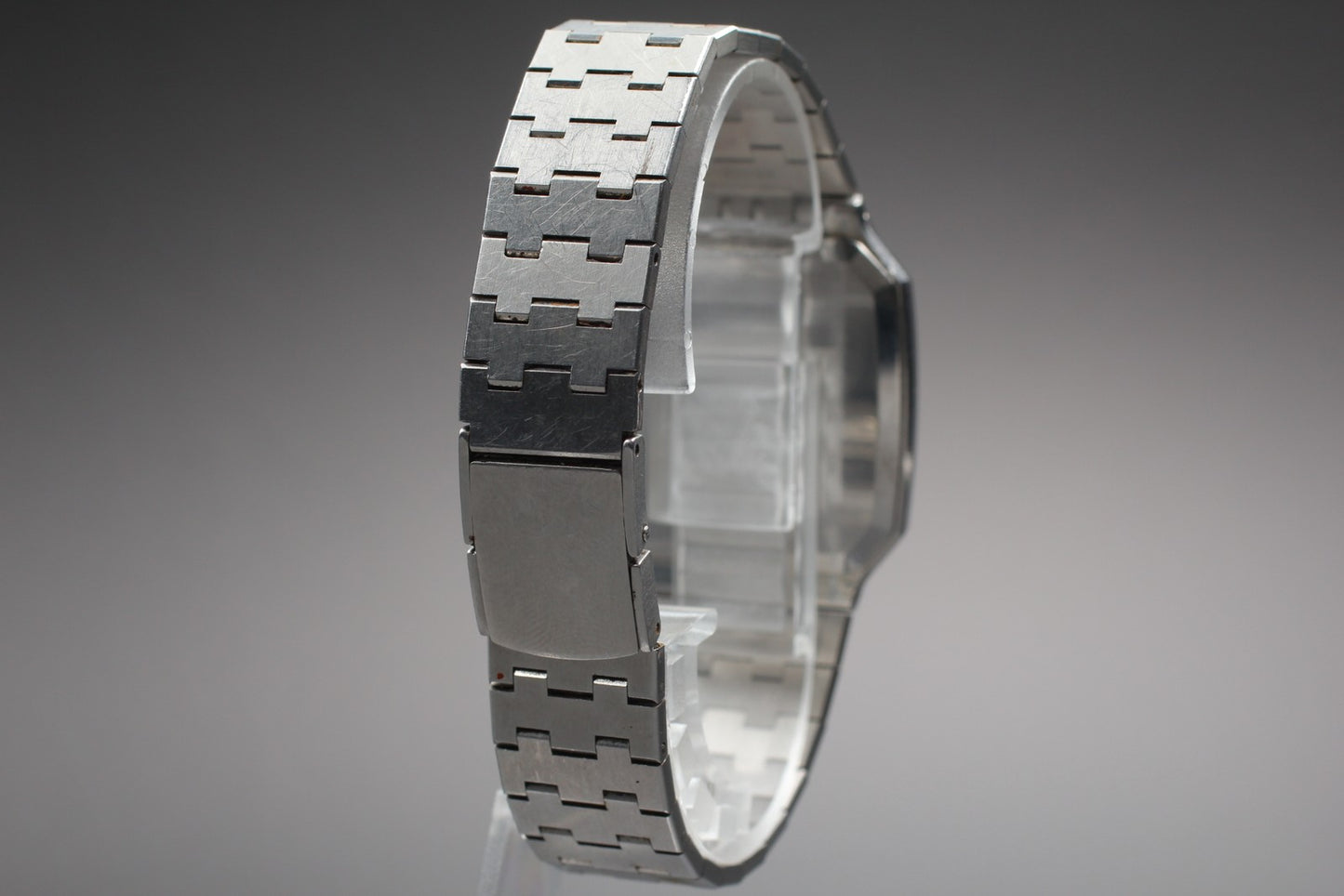 Vtg.1990 [N MINT] SEIKO 9441-5010 Tank Silver Twin Quartz Men's Watch From JAPAN