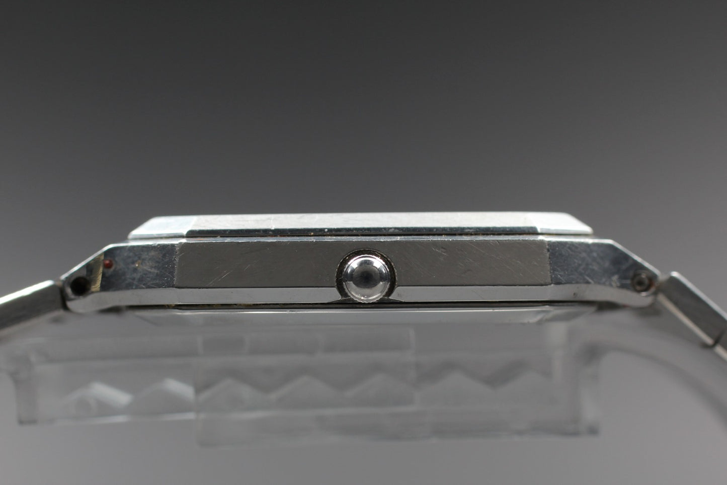 Vtg.1990 [N MINT] SEIKO 9441-5010 Tank Silver Twin Quartz Men's Watch From JAPAN