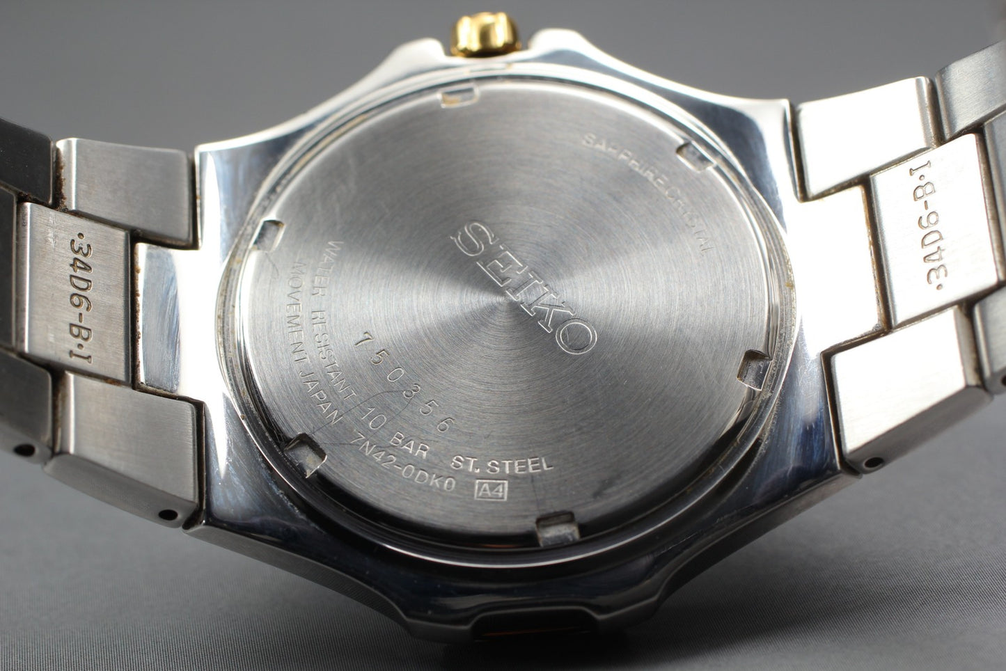 Vtg.1987[N MINT] Rare SEIKO COUTURA 7N42-0DK0 100m Day Quartz Men's Watch JAPAN