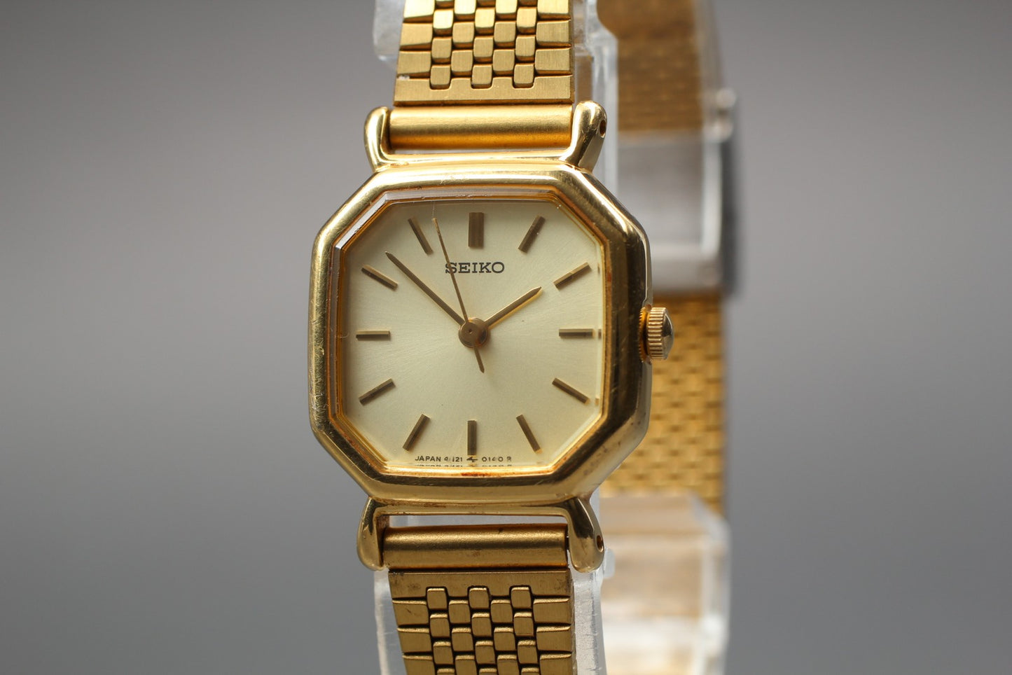 Vtg.1990 [Near MINT] SEIKO 4N21-5022 20mm Bracelet Quartz Ladies Watch JAPAN