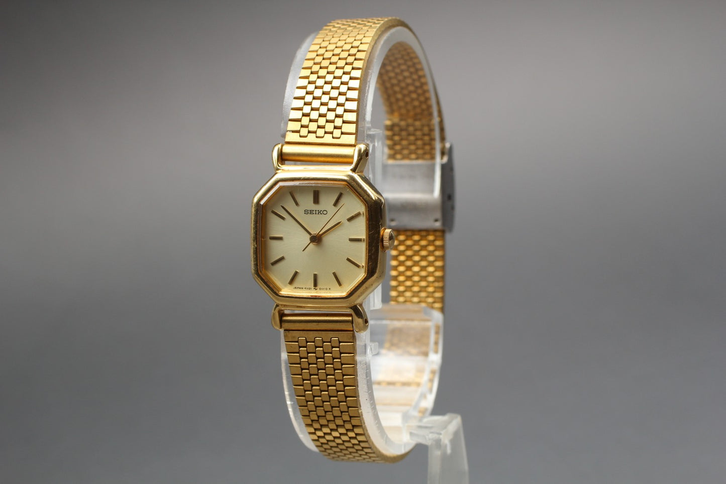 Vtg.1990 [Near MINT] SEIKO 4N21-5022 20mm Bracelet Quartz Ladies Watch JAPAN