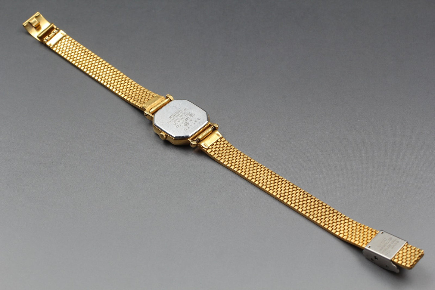 Vtg.1990 [Near MINT] SEIKO 4N21-5022 20mm Bracelet Quartz Ladies Watch JAPAN