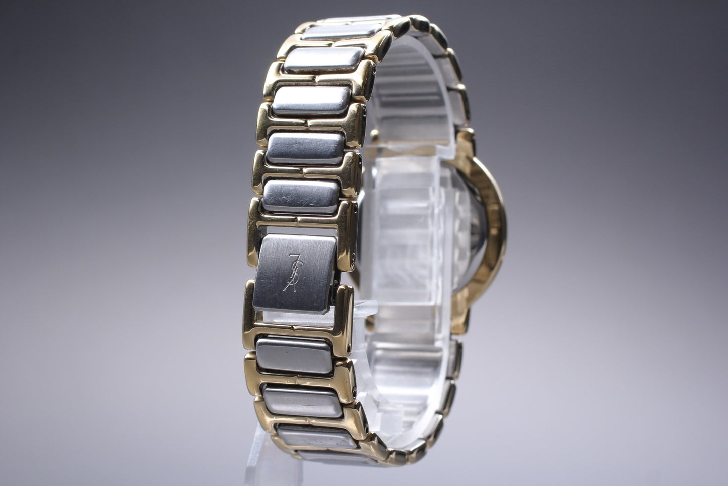 Vtg. [N MINT] Yves Saint Laurent 4620-E62267 32mm Gold Quartz Men's Watch JAPAN