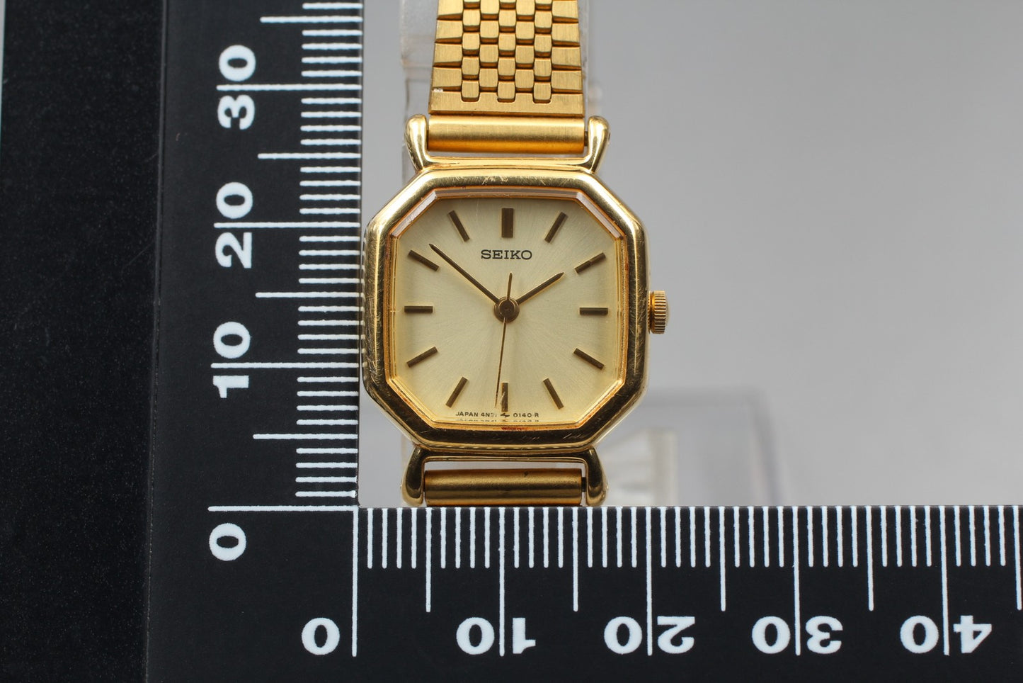 Vtg.1990 [Near MINT] SEIKO 4N21-5022 20mm Bracelet Quartz Ladies Watch JAPAN