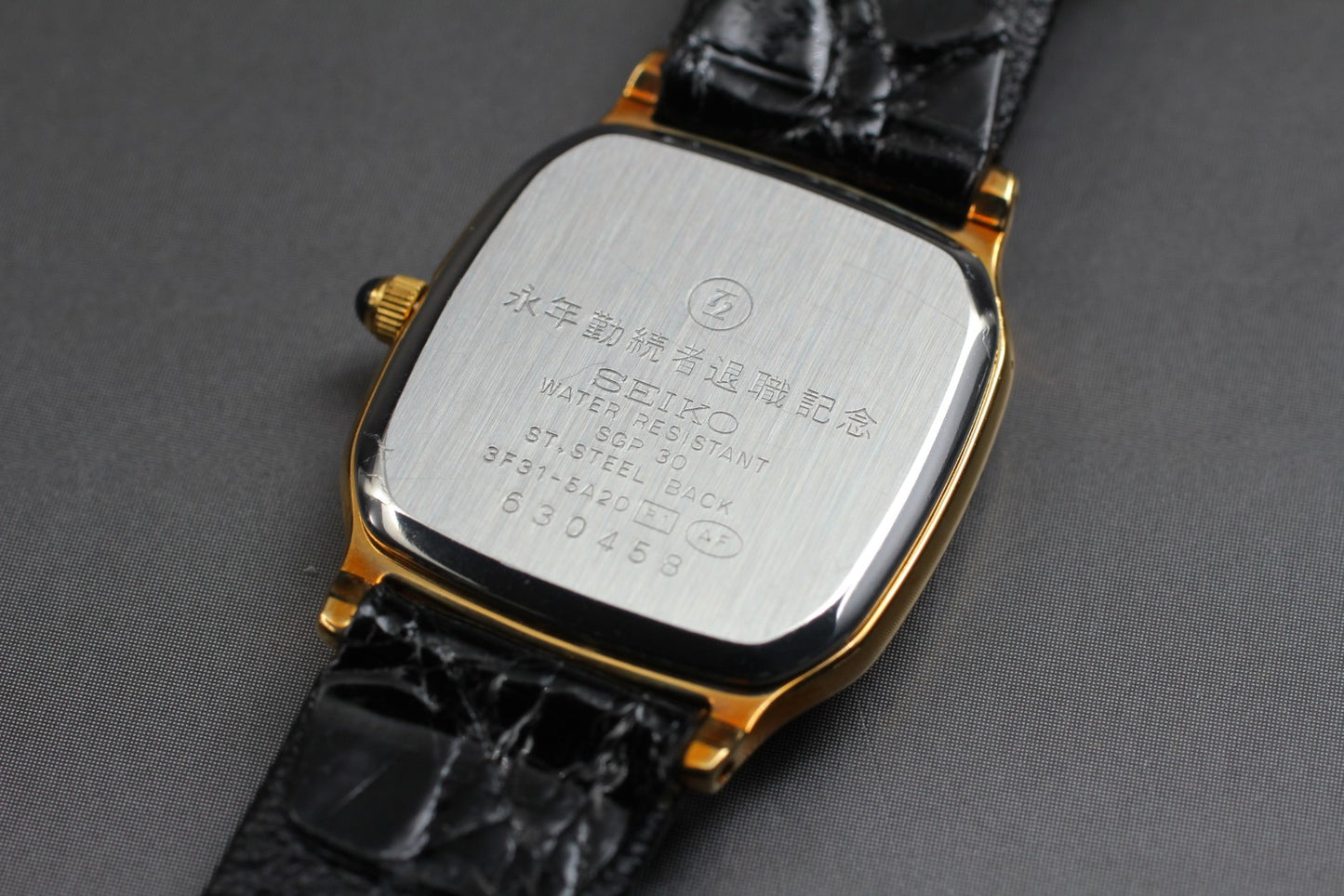 Vtg.1985 [N MINT] SEIKO Exceline 3F31-5A20 Tank Gold Quartz Ladies Watch JAPAN