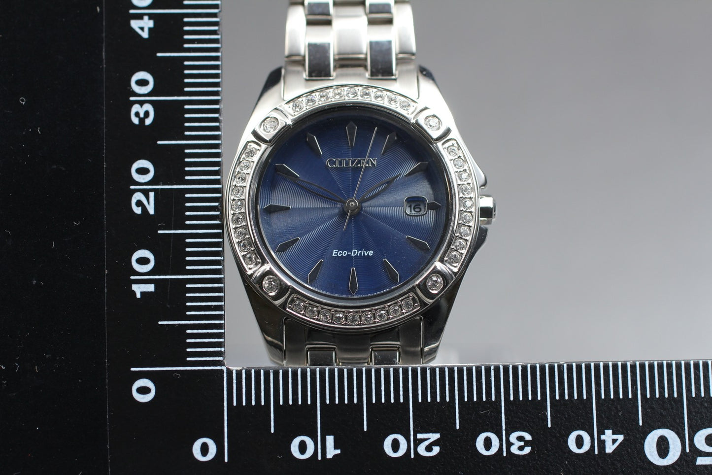 Vtg.[N MINT] CITIZEN Eco-Drive E011-S104106 Daia Day/Date Ladies Watch JAPAN