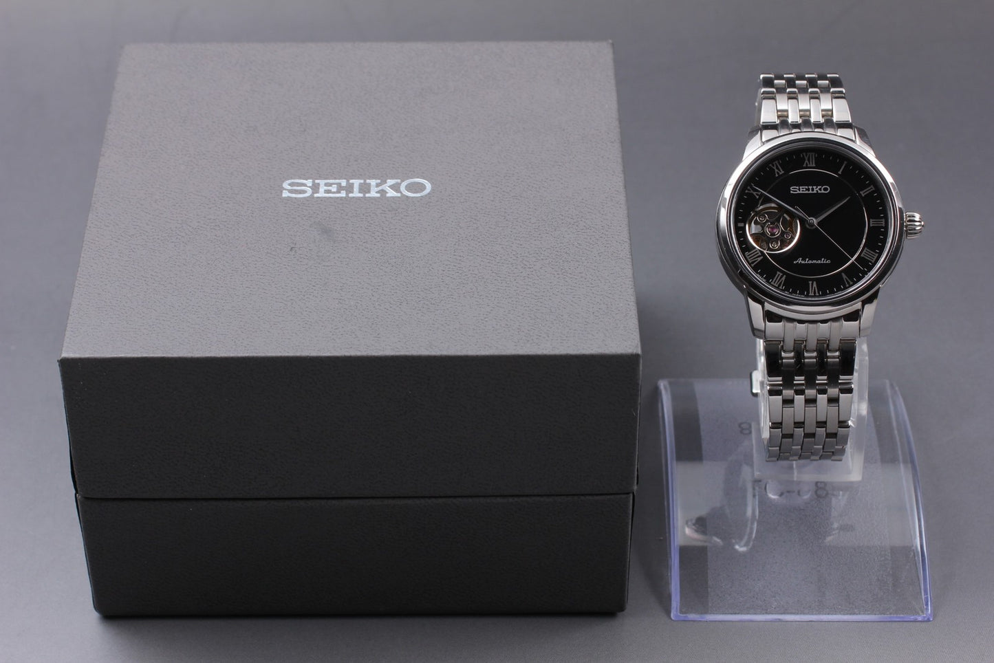 ヴィンテージ[ほぼ新品] セイコー プレザージュ 4R38-01A0 スケルトン 自動巻き メンズ腕時計 日本製