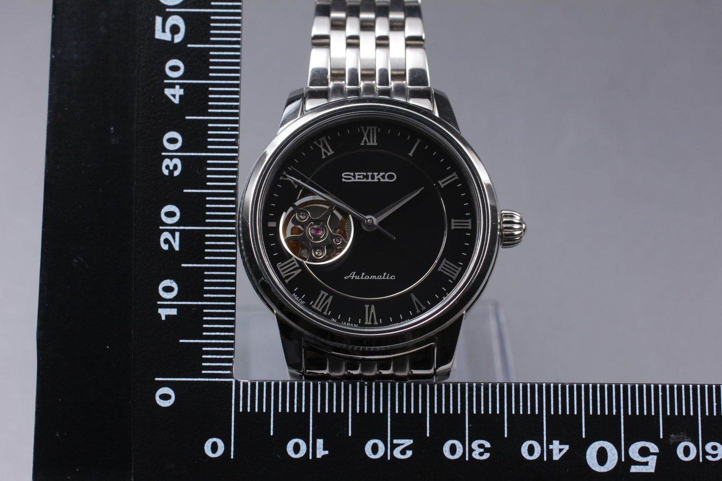 ヴィンテージ[ほぼ新品] セイコー プレザージュ 4R38-01A0 スケルトン 自動巻き メンズ腕時計 日本製