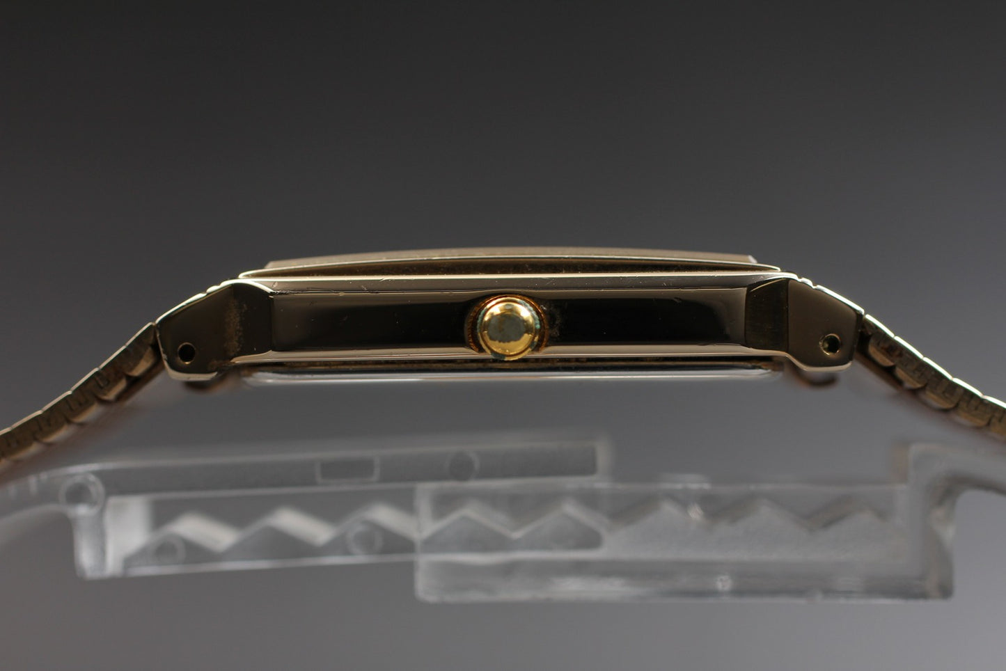 Vtg.1988[N MINT] SEIKO ALBA ESTATE V701-5000 Tank Quartz Men's Watch From JAPAN