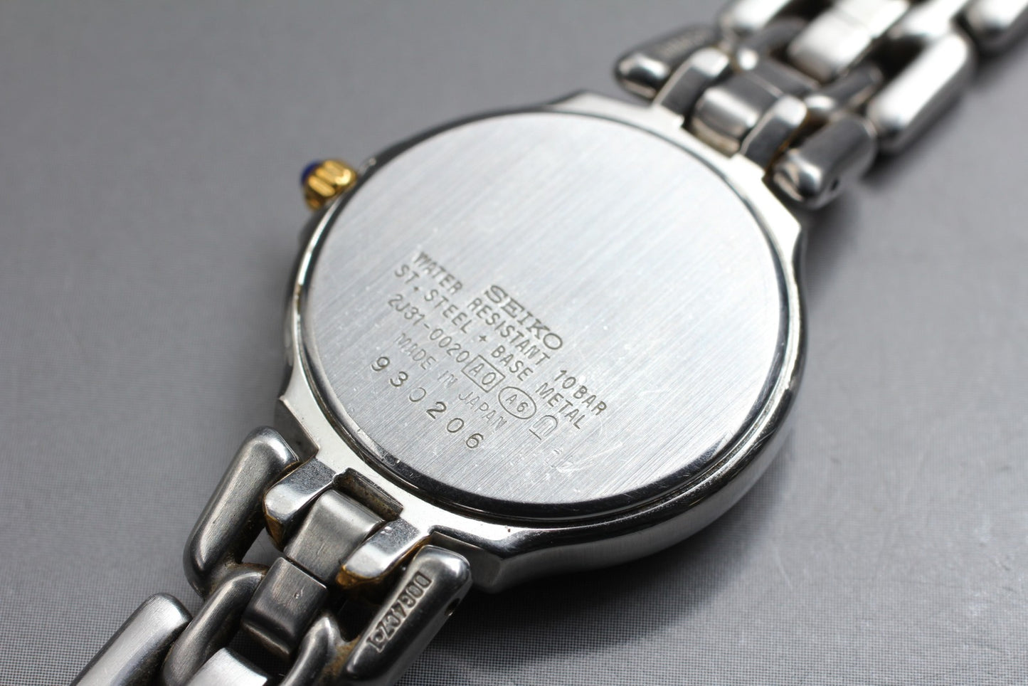 Vintage 1999 [N MINT ] SEIKO Exceline 2J31-0020 Black Silver Quartz Ladies Watch