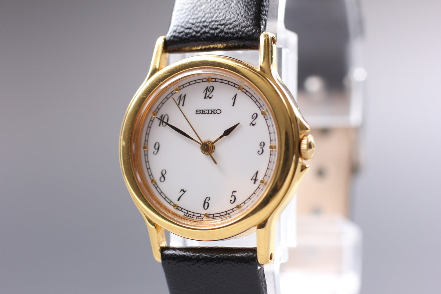 Vtg. 1988 [N MINT / New Batt] SEIKO 1221-0220 23mm Quartz Ladies Watch JAPAN