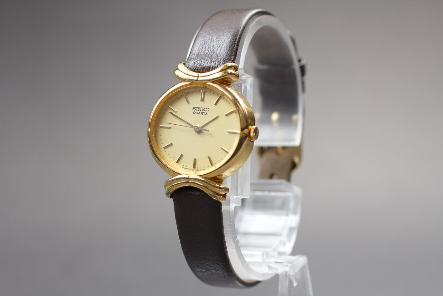 Vintage 1990 [ Exc+5 / New Batt ] SEIKO 3421-5150 Quartz Ladies Watch From JAPAN