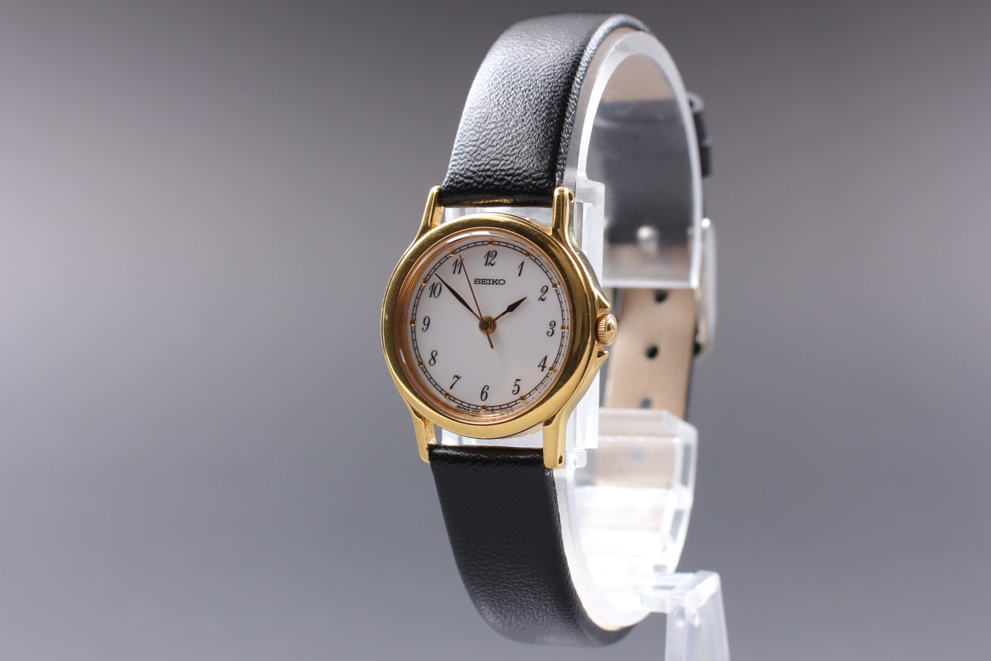 Vtg. 1988 [N MINT / New Batt] SEIKO 1221-0220 23mm Quartz Ladies Watch JAPAN