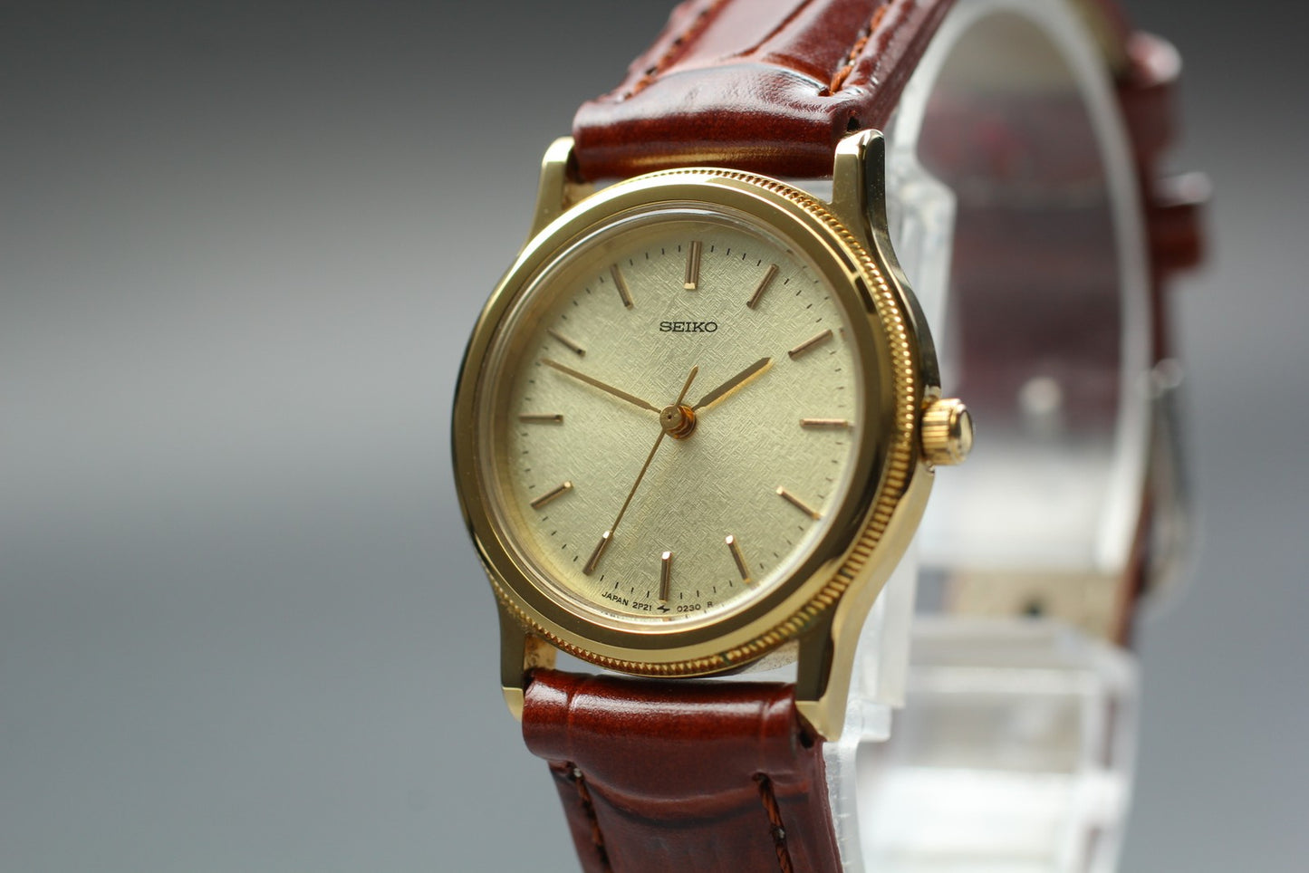 Vintage 1996 [N MINT / New Batt] SEIKO 2P21-0070 Quartz Ladies Watch From JAPAN