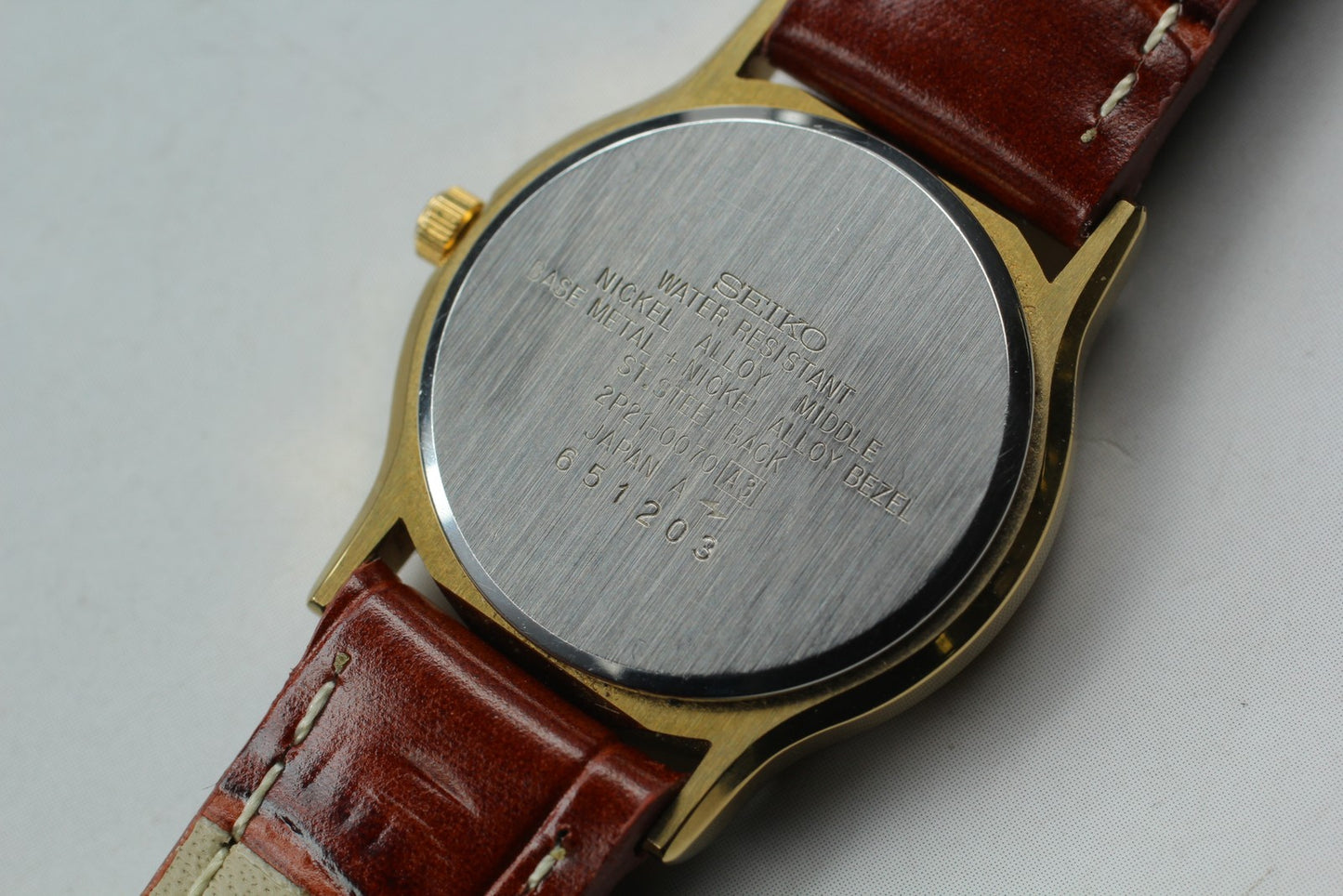 Vintage 1996 [N MINT / New Batt] SEIKO 2P21-0070 Quartz Ladies Watch From JAPAN