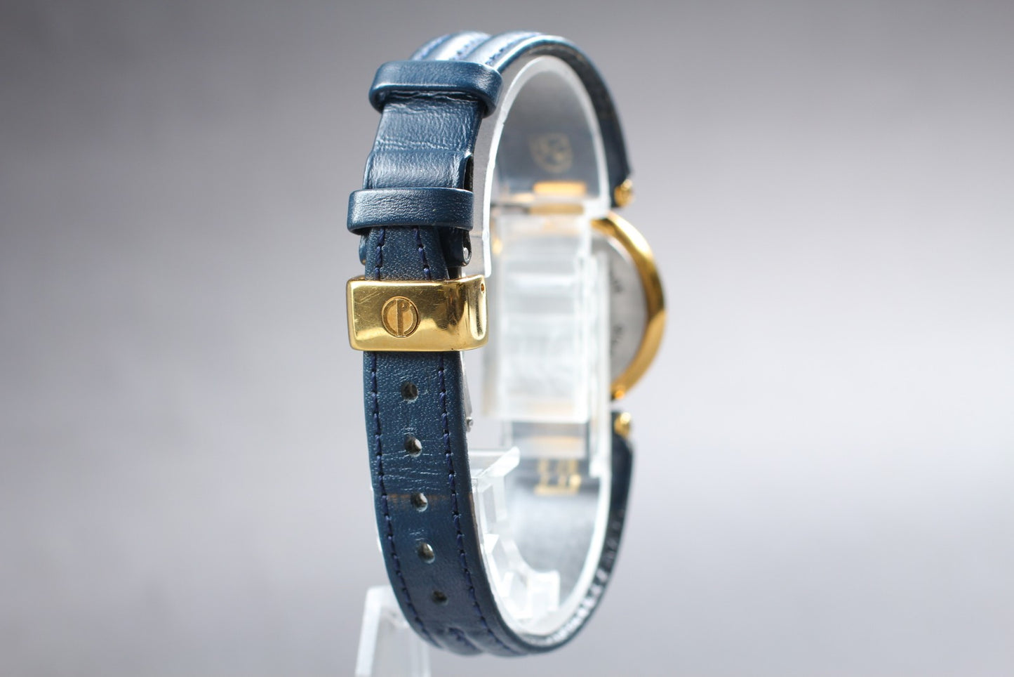 Rare Blue [N MINT / New Batt] Dunhill P12 Roman 25mm Quartz Ladies Watch JAPAN