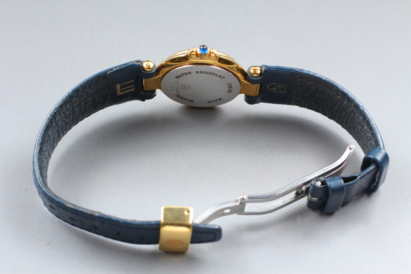 Rare Blue [N MINT / New Batt] Dunhill P12 Roman 25mm Quartz Ladies Watch JAPAN