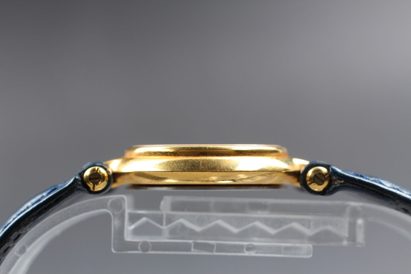 Rare Blue [N MINT / New Batt] Dunhill P12 Roman 25mm Quartz Ladies Watch JAPAN