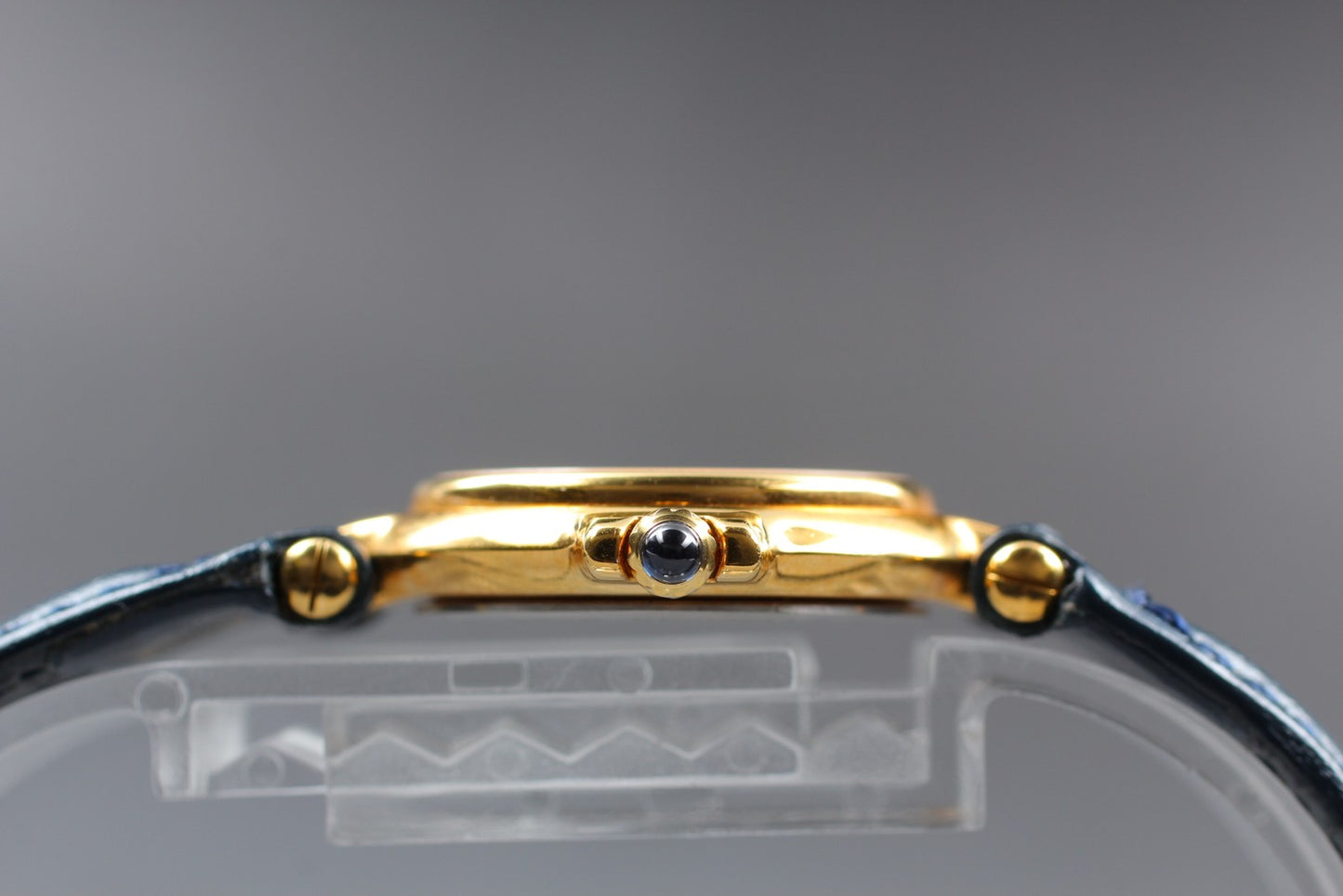 Rare Blue [N MINT / New Batt] Dunhill P12 Roman 25mm Quartz Ladies Watch JAPAN