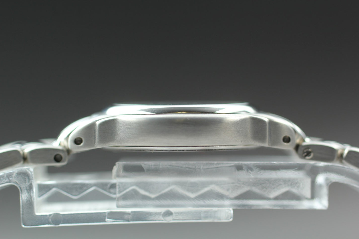 New Batt. [MINT] Givenchy Blue Roman Dial Silver Date Quartz Ladies Watch Japan