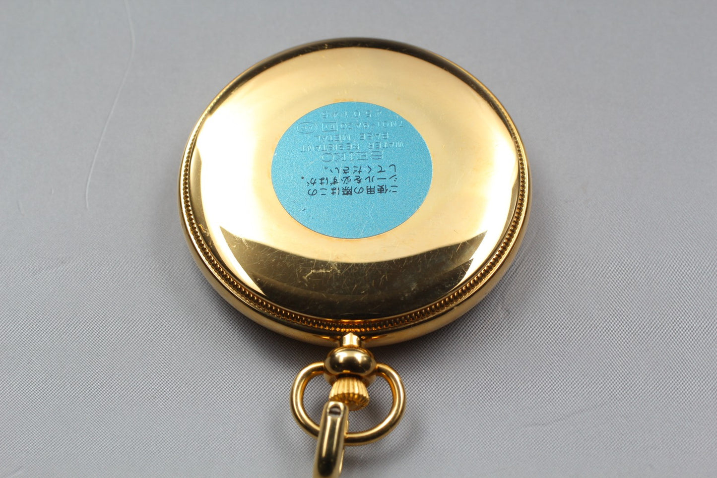 Vintage 1984 [N MINT / New Batt] SEIKO 7N01-9A20 Gold Pocket Watch From JAPAN