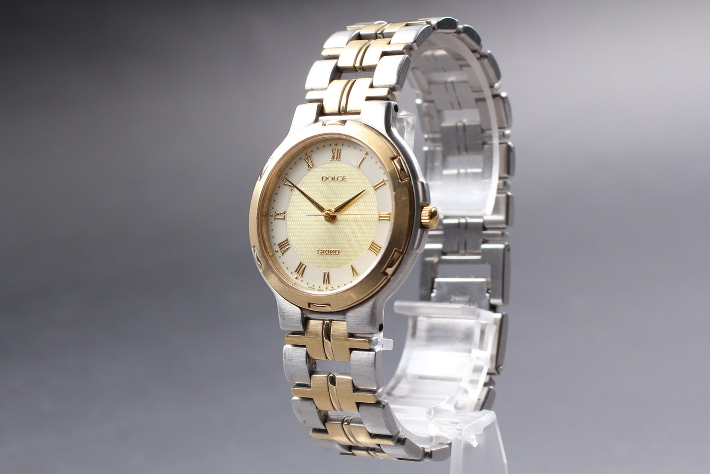 Vintage 1992 N MINT / New Batt SEIKO DOLCE 5E31-6D40 Quartz Unisex Watch JAPAN