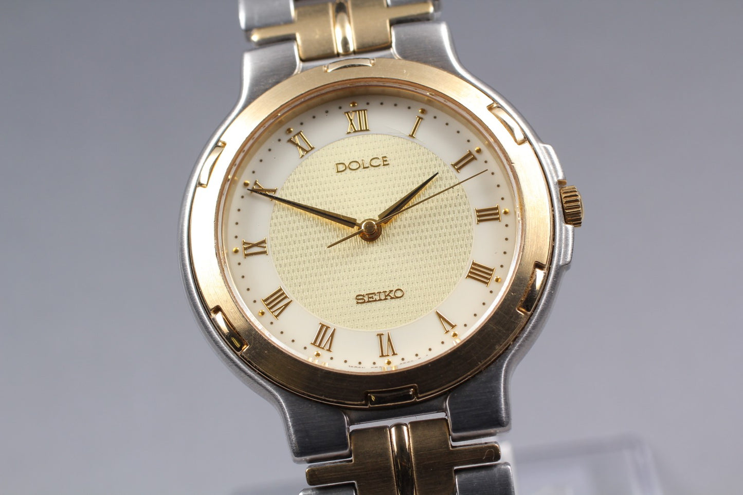 Vintage 1992 N MINT / New Batt SEIKO DOLCE 5E31-6D40 Quartz Unisex Watch JAPAN