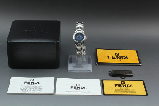Vintage [MINT Fullset] Fendi 3500L Sapphire Glass navy Quartz Ladies Watch Japan
