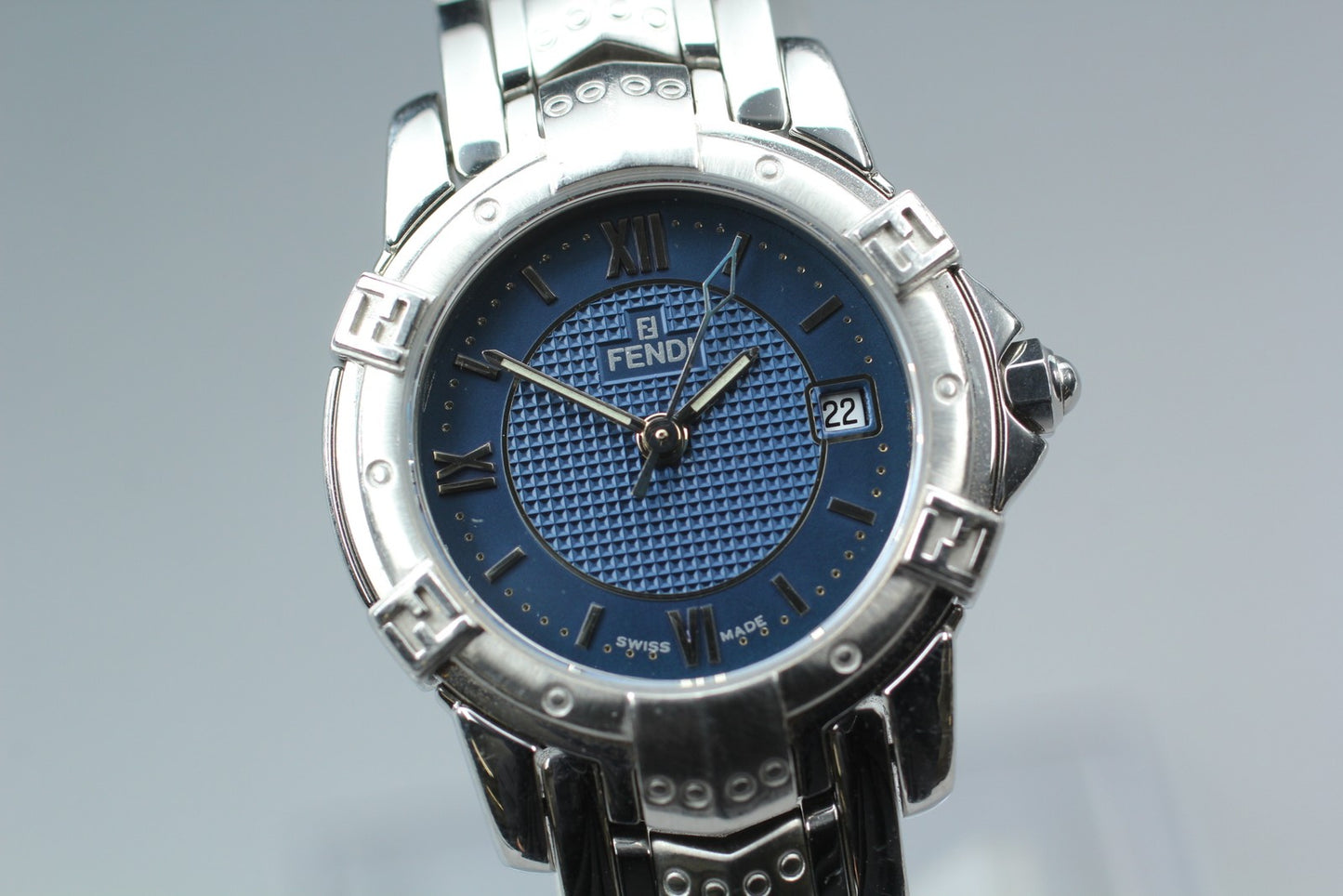 Vintage [MINT Fullset] Fendi 3500L Sapphire Glass navy Quartz Ladies Watch Japan