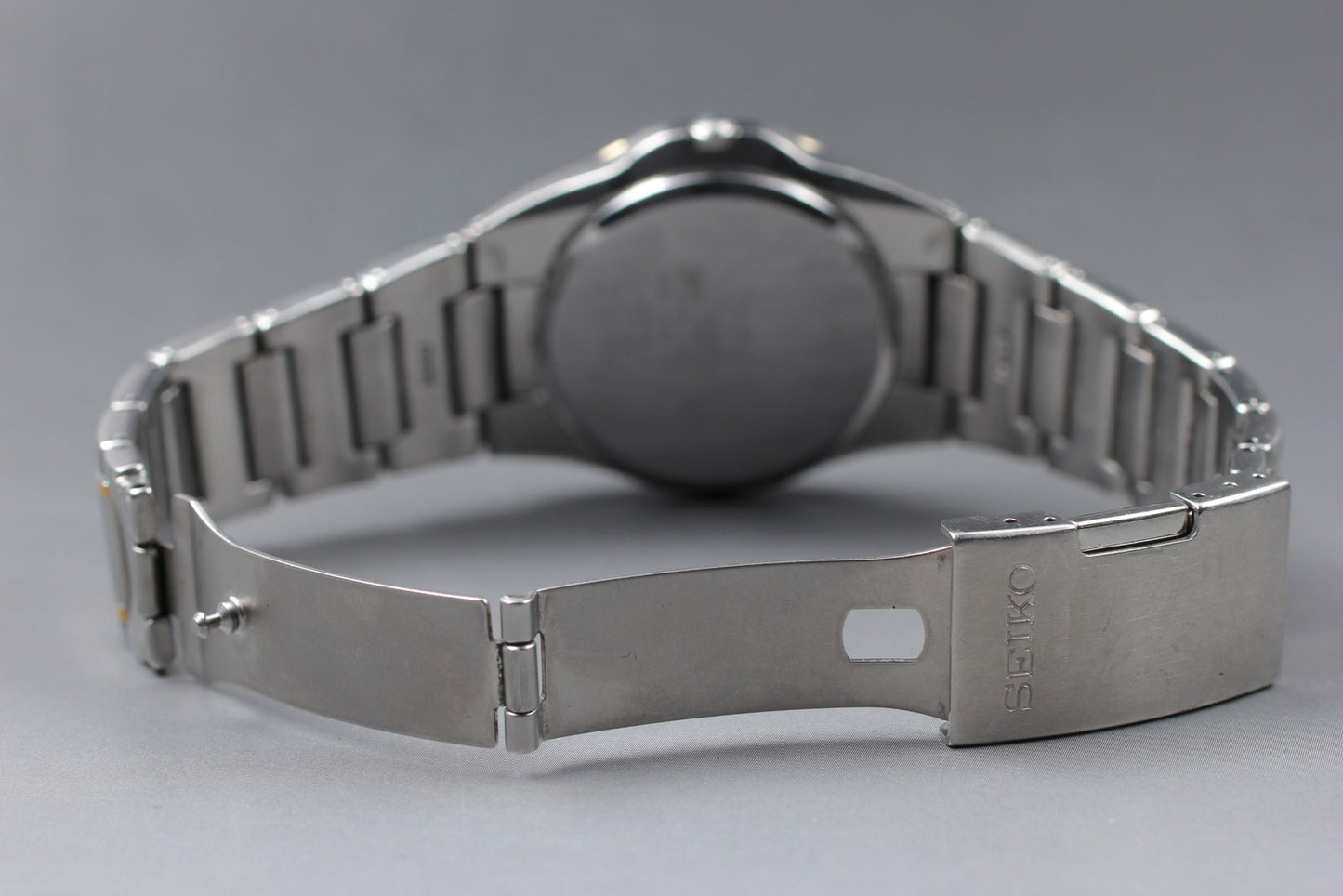 New Batt [Near MINT] SEIKO Perpetual Calendar 8F32-0130 Men's Quartz Watch Japan