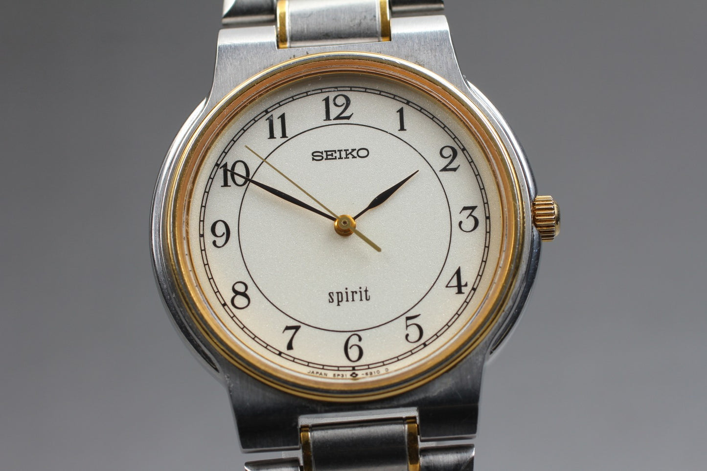 Vintage 1996 [Near MINT] Seiko Spirit 5P31-6A50 Quartz Men's Watch From JAPAN