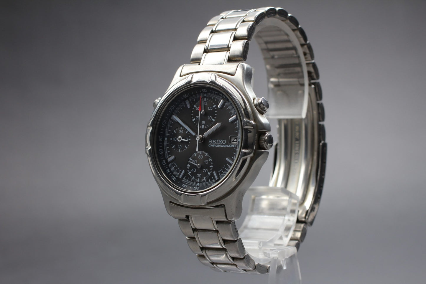 Vtg 1999 [N MINT / New Batt]Seiko 7T27-6A70 Chronograph Quartz Men's Watch JAPAN