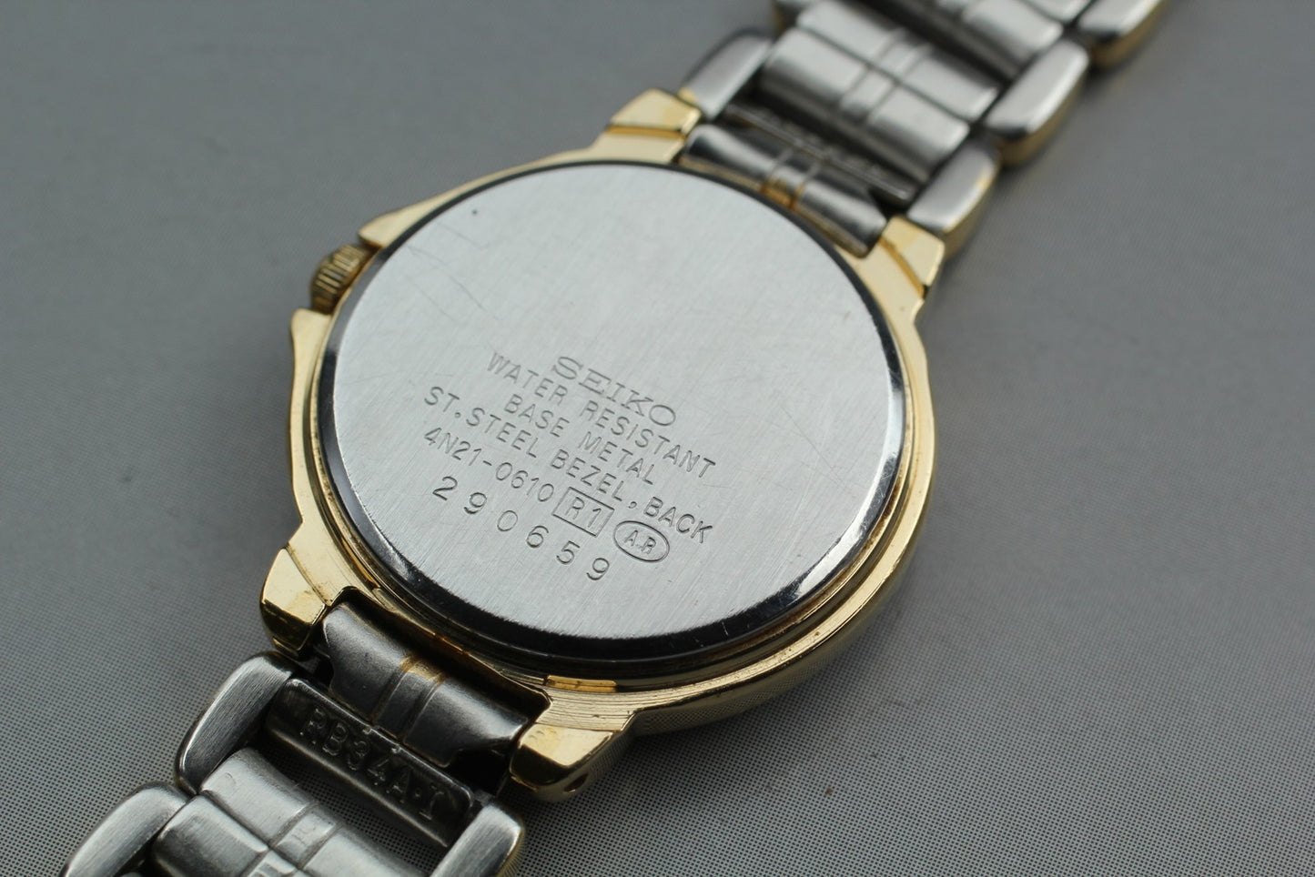 Vintage 1991 N MINT / New Batt SEIKO Lucent 4N21-0610 Quartz Women Watch JAPAN