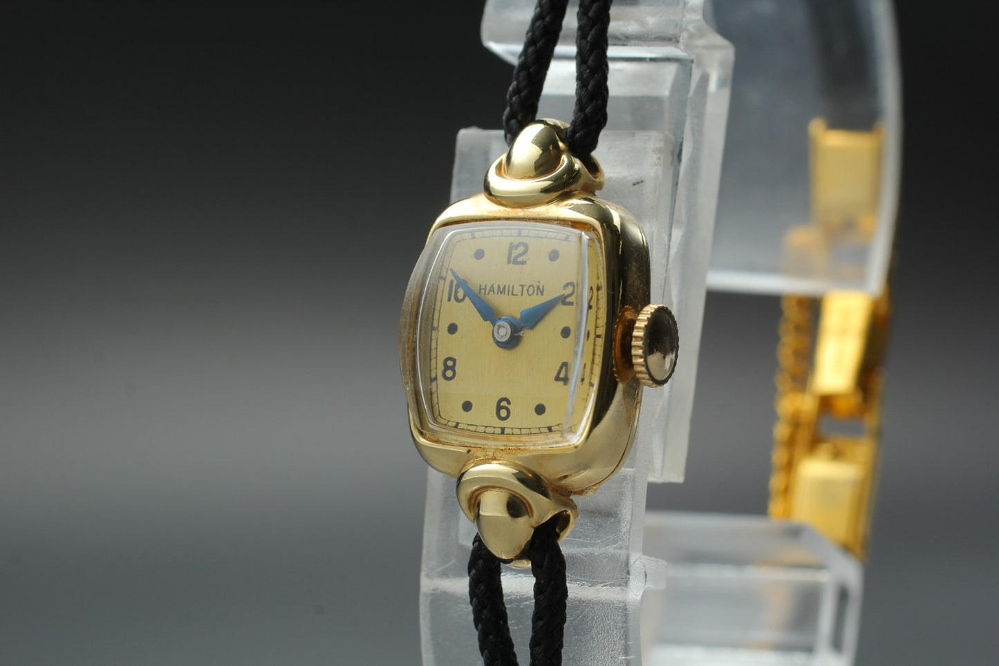 ヴィンテージ 1950年代 [ニアミント] ハミルトン ランカスター 14K ソリッドゴールド 手巻き レディースウォッチ