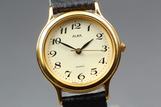 Vintage 1988 [N MINT / New Batt] Seiko Alba V501-6K00 Quartz Ladies Watch JAPAN