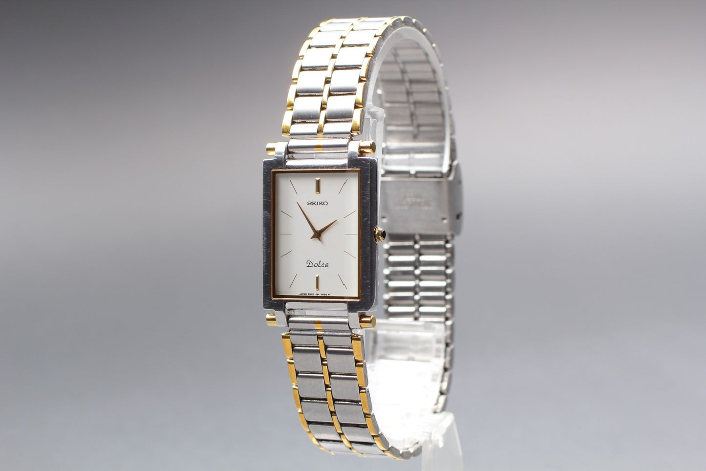 Vintage 1996 [Near MINT] Seiko Dolce 2N20-5010 Tank Quartz Men's Watch JAPAN