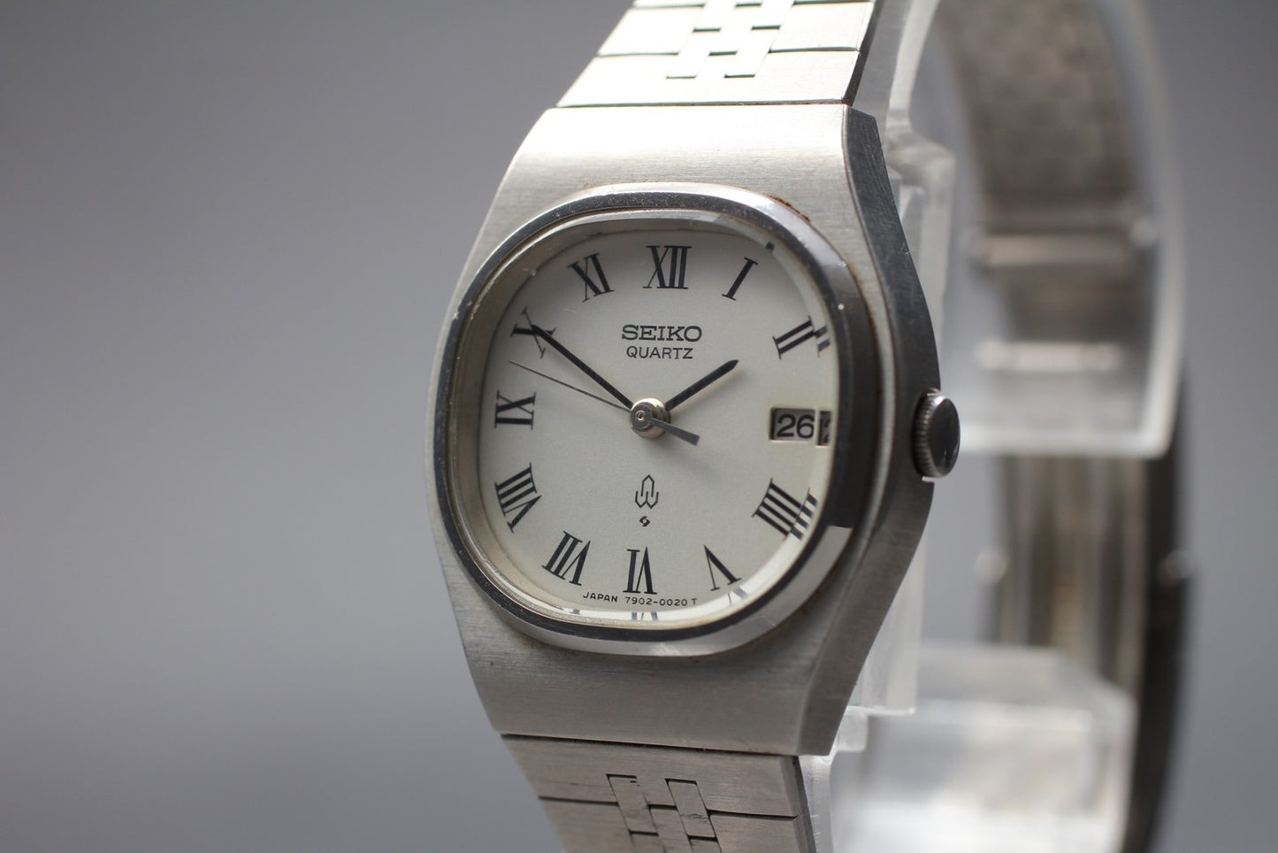 Vintage 1988 [Near MINT] Seiko 7902-5000 Date Bracelet Quartz Men's Watch JAPAN