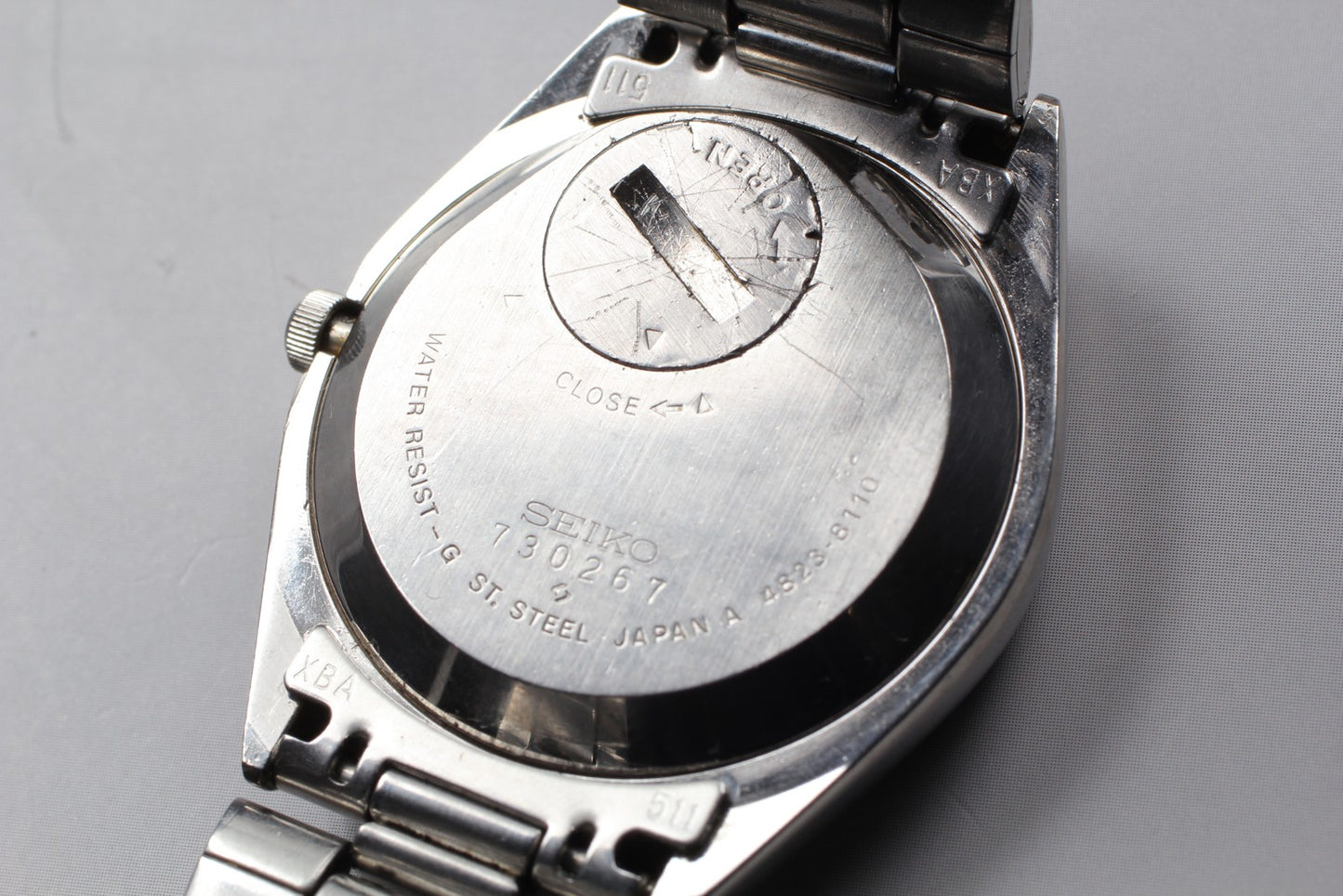 Vintage 1977 [Exc+5] SEIKO King Quartz 4823-8110 35mm Day/Date Men's Watch JAPAN