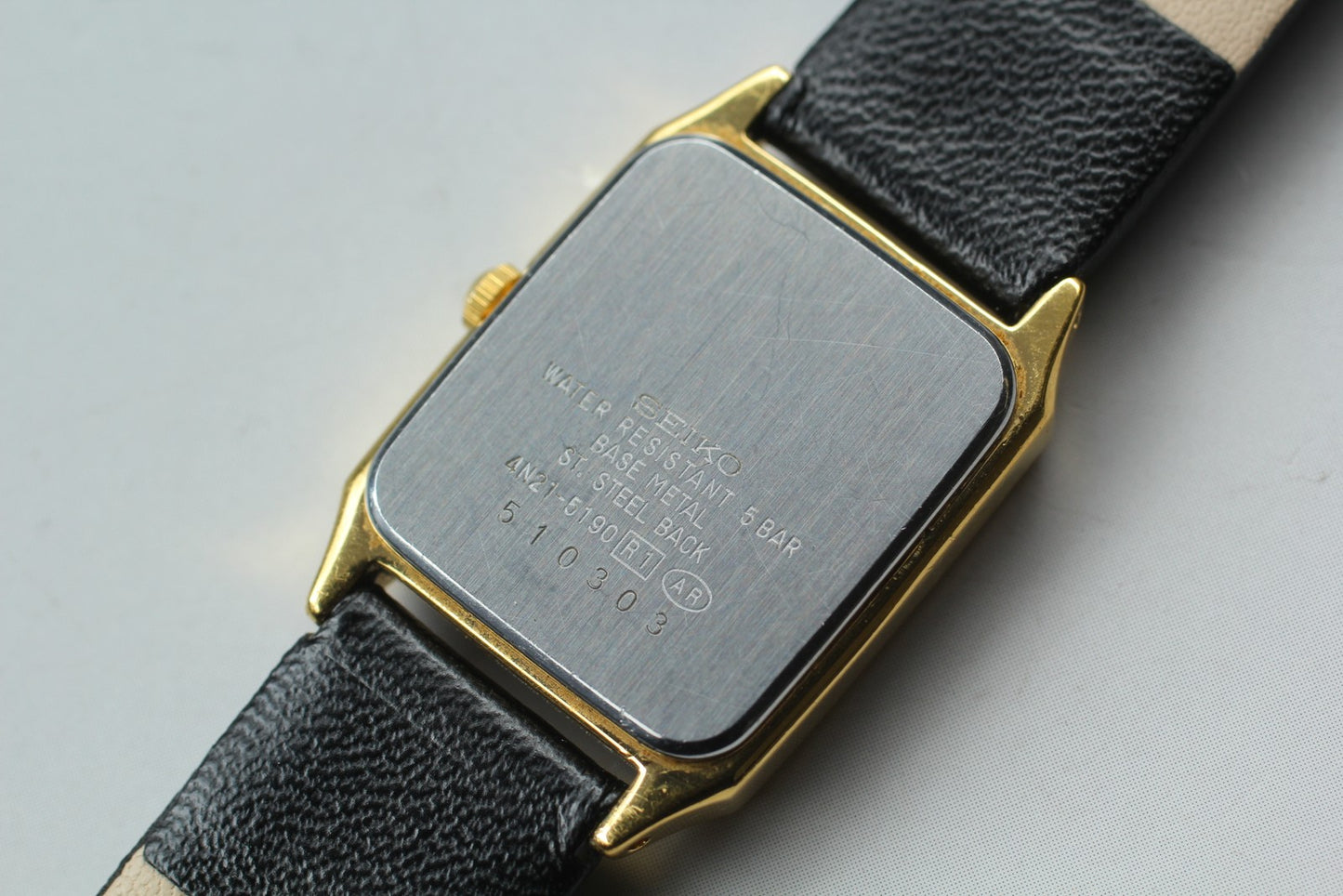 Vintage 1995 [Near MINT] Seiko Spirit 4N21-5190 Tank Quartz Women Watch JAPAN