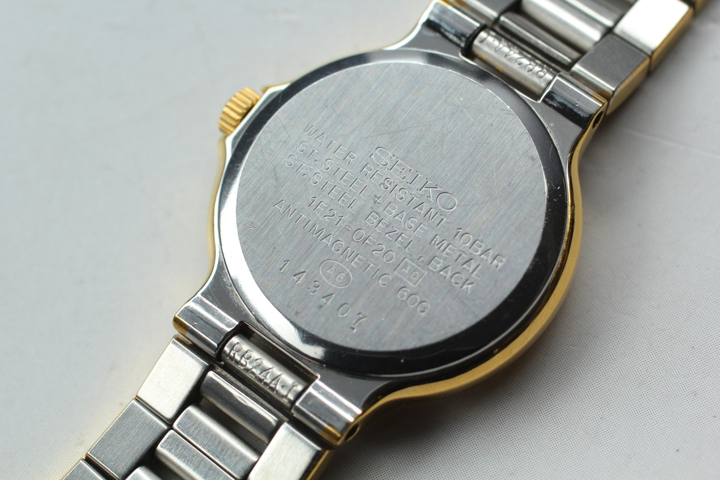 Vintage 1991 [N MINT / New Batt] SEIKO SPIRIT 1F21-0F20 Quartz Men's Watch JAPAN