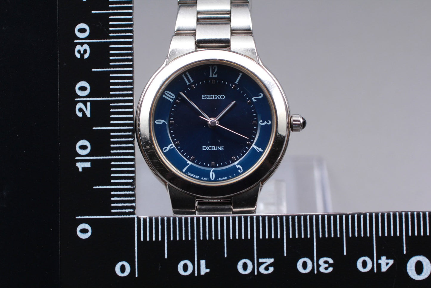 Vintage 1996 [N MINT / NBatt] SEIKO Exceline Blue 4J41-0150 Quartz Ladies Watch