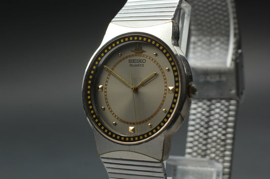 Vintage 1990 [Exc+5] Seiko Galaxy 5Y91-6100 Two-Tone Ladies Quartz Watch JAPAN