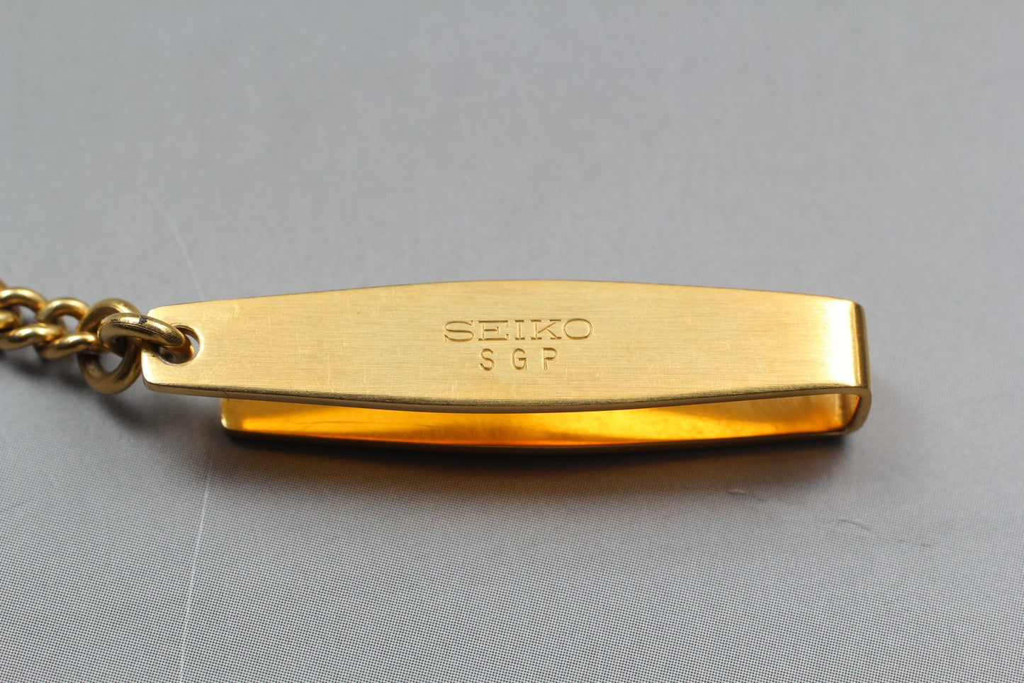 Vintage 1984 [Exc+5] SEIKO 7431-0020 Gold Open Face Pocket Watch Quartz JAPAN