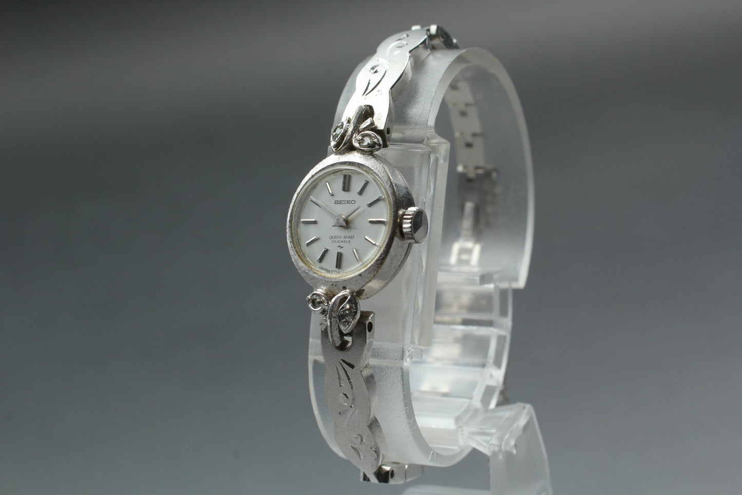 Vintage 1977 [Exc+5] QUEEN SEIKO 1020-0040 bracelet Manual Ladies Watch JAPAN