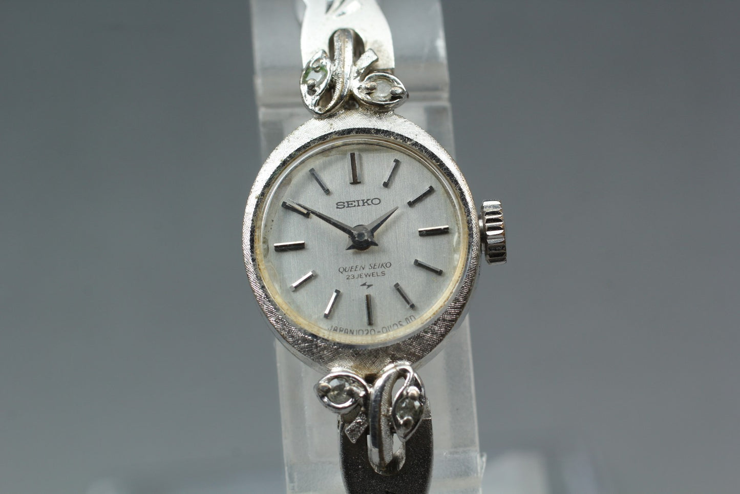 Vintage 1977 [Exc+5] QUEEN SEIKO 1020-0040 bracelet Manual Ladies Watch JAPAN