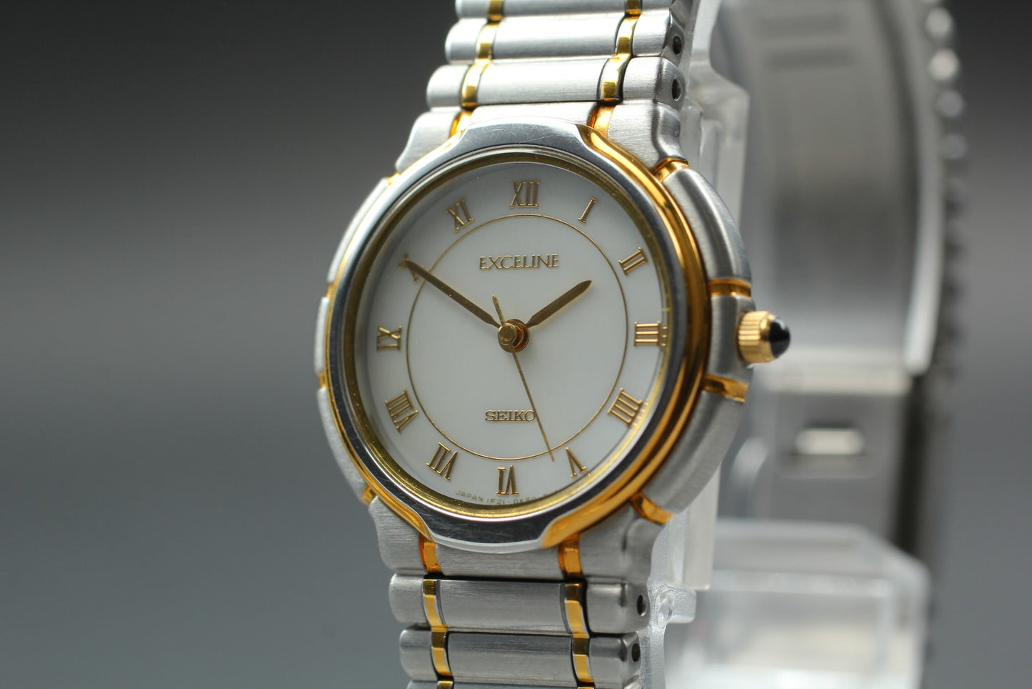 Vintage 1991 [MINT / New Batt] SEIKO EXCLINE 1F21-0D70 Quartz Ladies Watch JAPAN