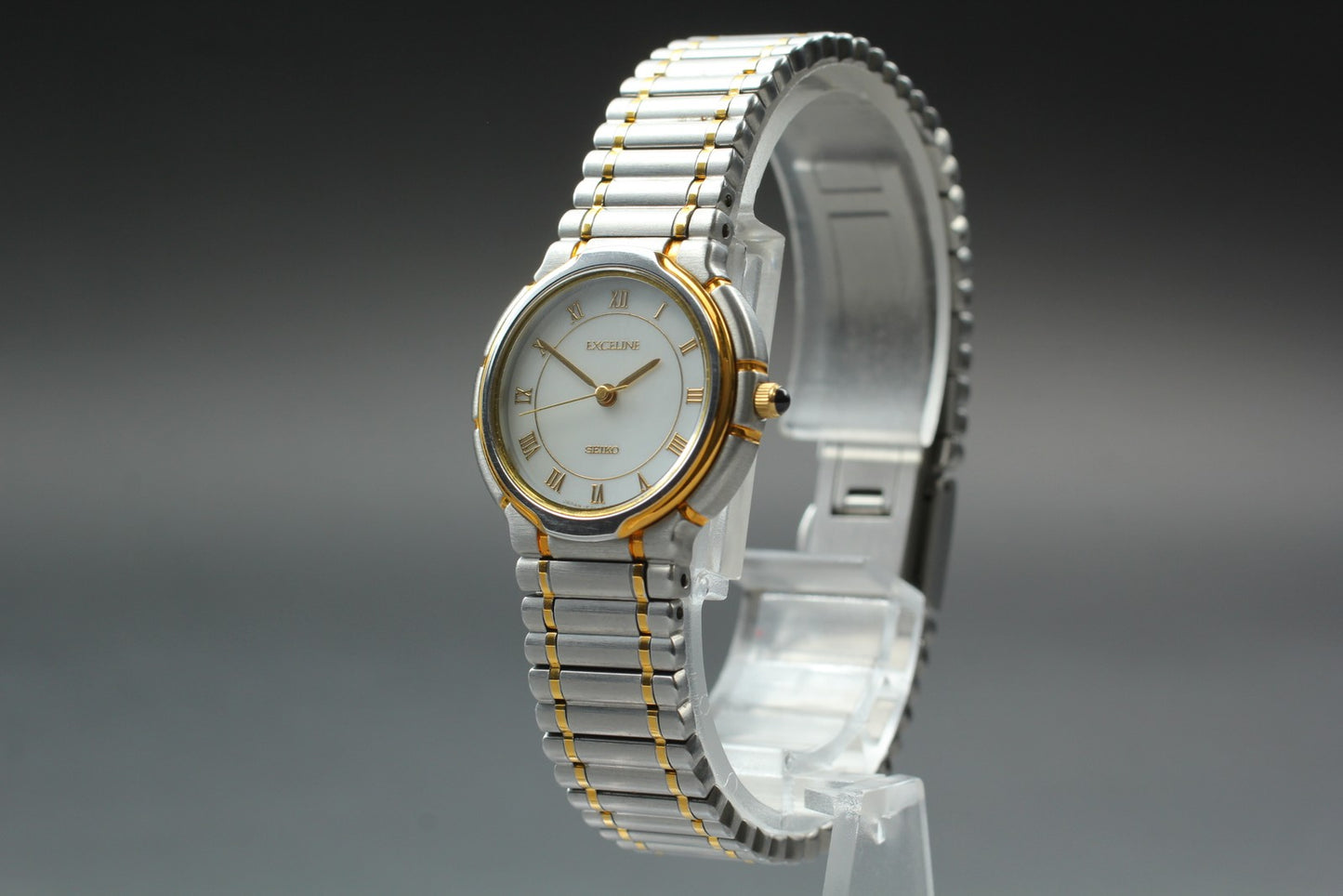 Vintage 1991 [MINT / New Batt] SEIKO EXCLINE 1F21-0D70 Quartz Ladies Watch JAPAN